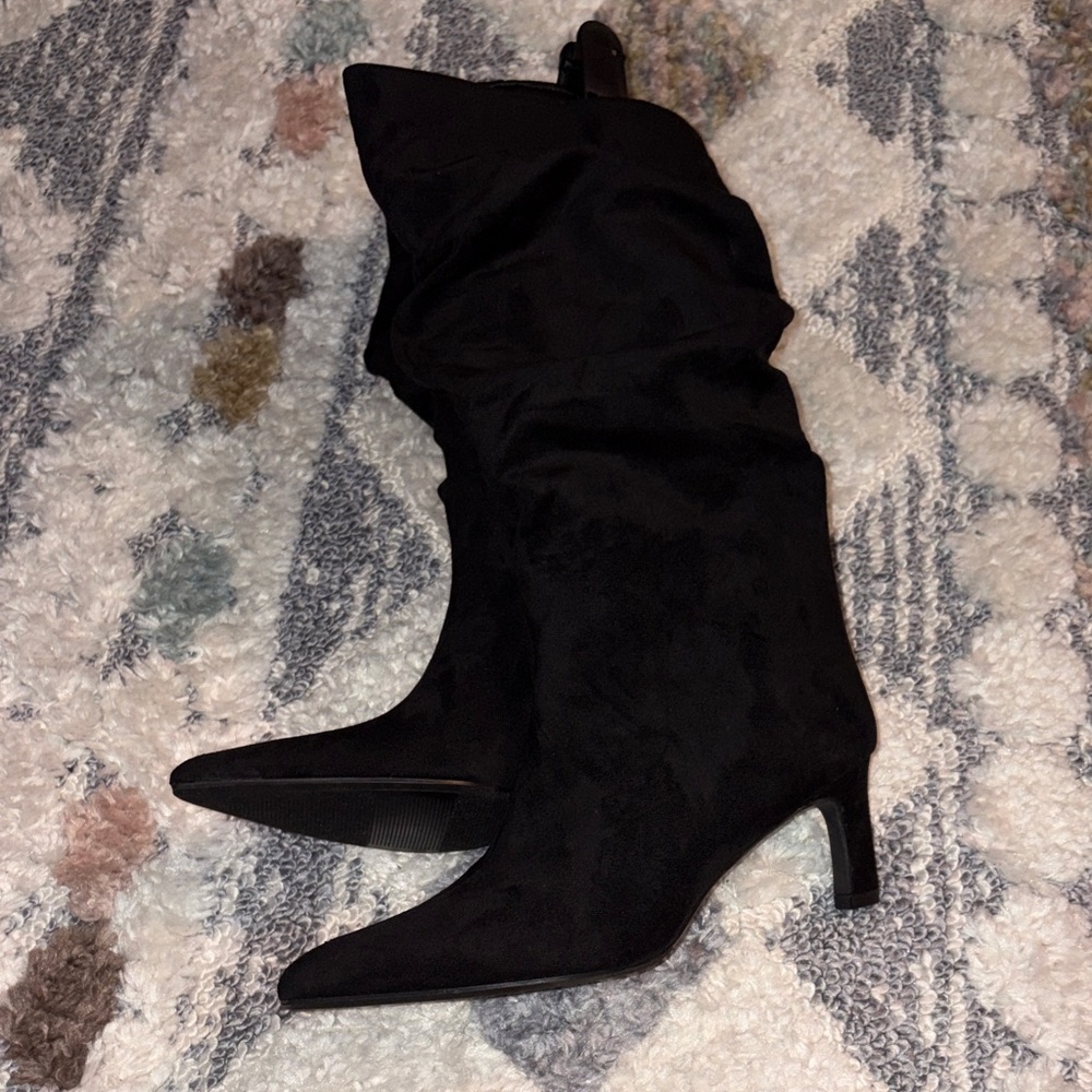 Time & Tru Slouch Kitten Heeled Boots